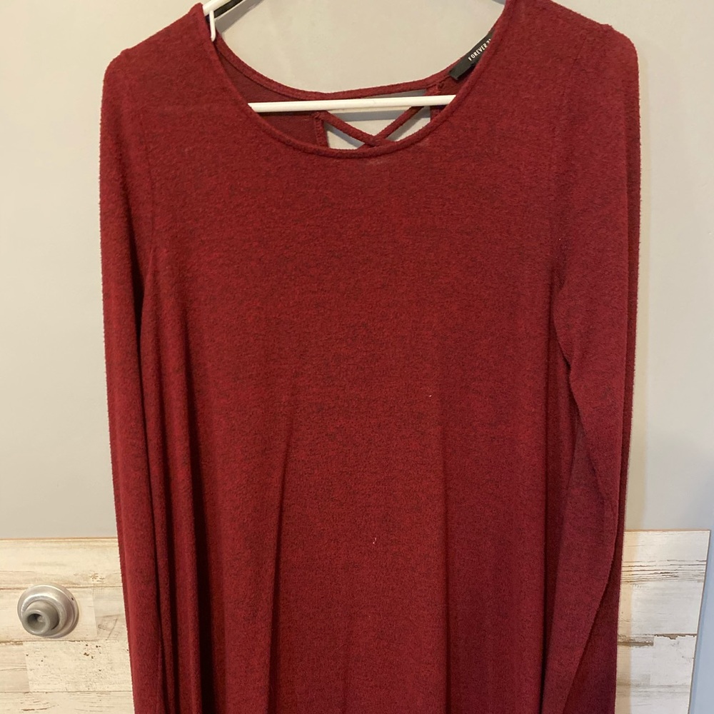 Forever21 Burgundy sweater dress Small